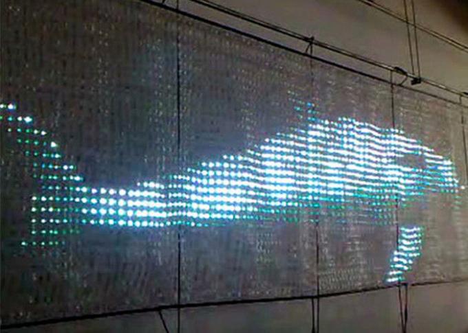 Exibição de vídeo macia e flexível da exposição da cortina do diodo emissor de luz da tela de malha P30mm do diodo emissor de luz da propaganda